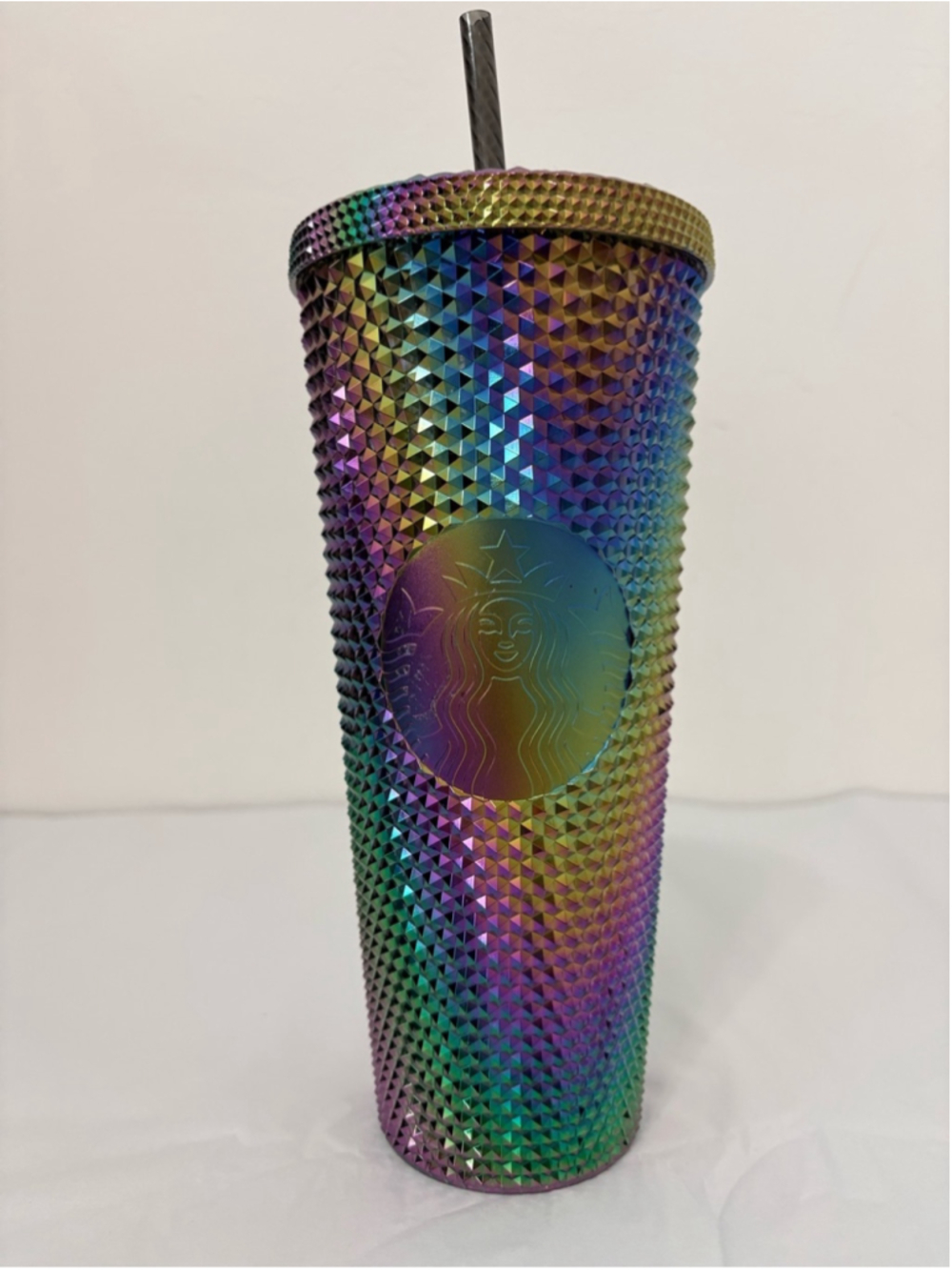 Starbucks Iridescent Prism Studded Tumbler 24oz Rainbow NWT